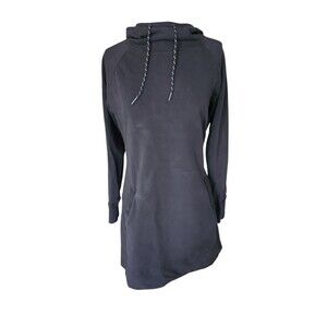 American Giant Sporty And Sleek Hoodie Dress Womens Medium Black Athleisure